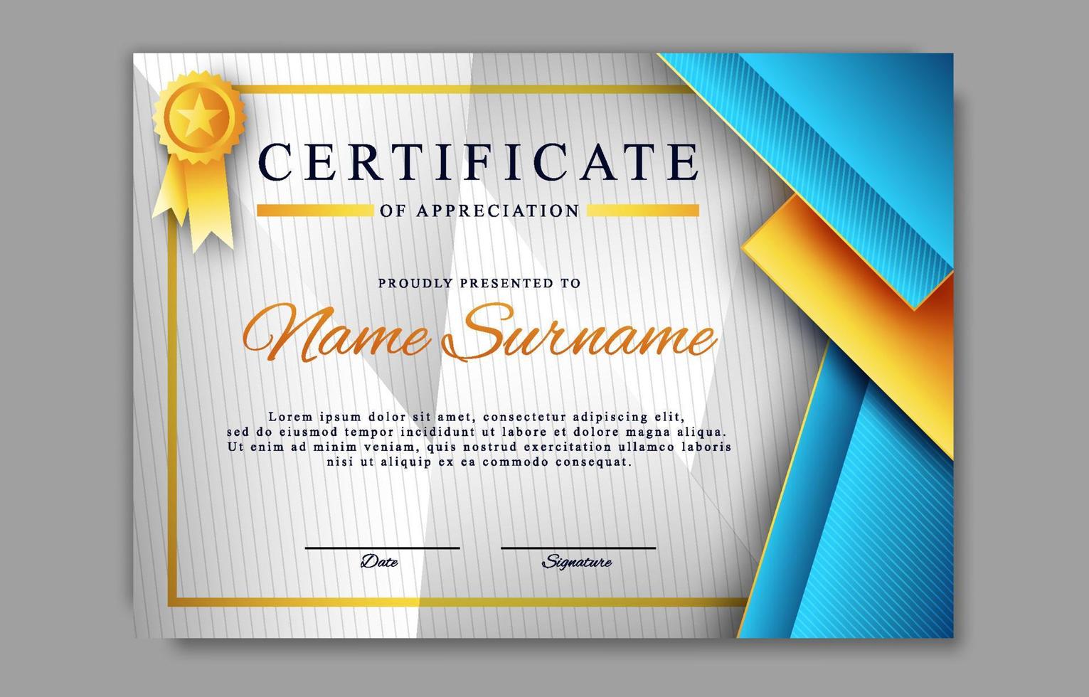 Certificate General Templates vector