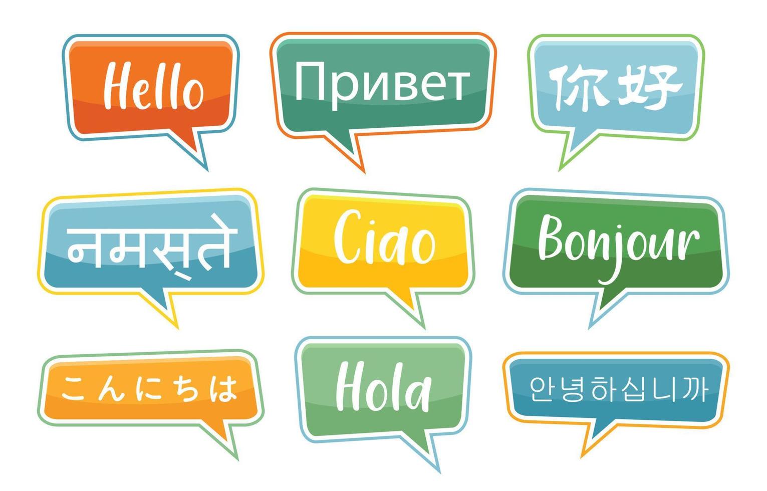 Diversity Language Sticker vector