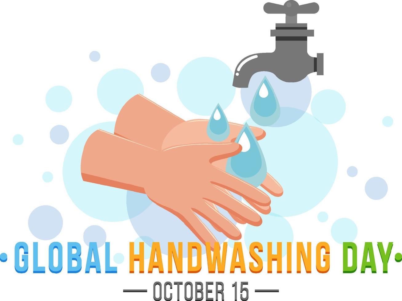 Global Handwashing Day Banner Design vector