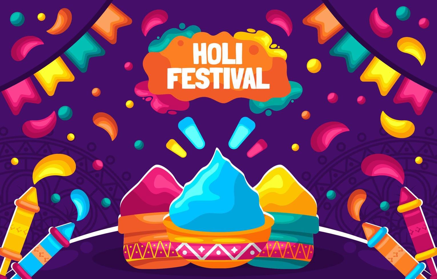 fondo feliz festival holi vector