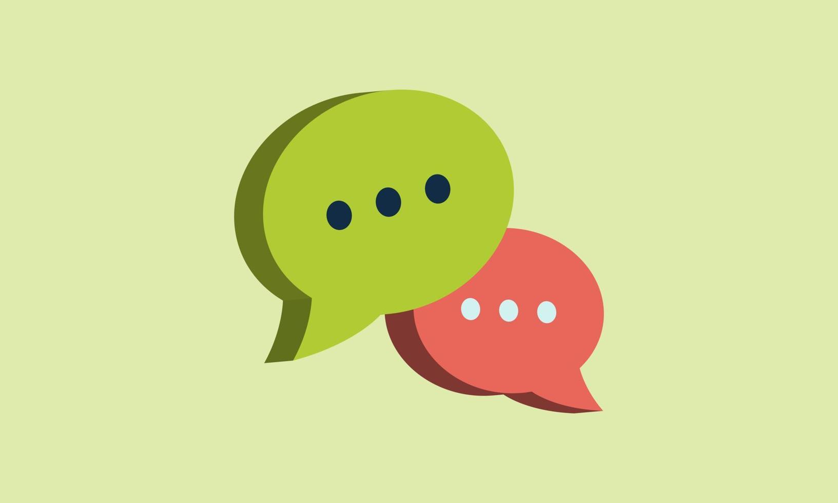 3d talking bubble icon design vector. vector