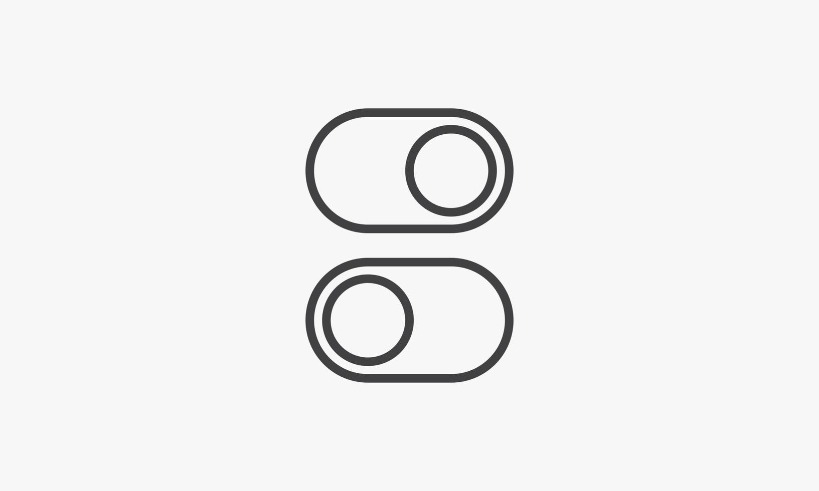 enable disable line icon. vector illustration on white background.