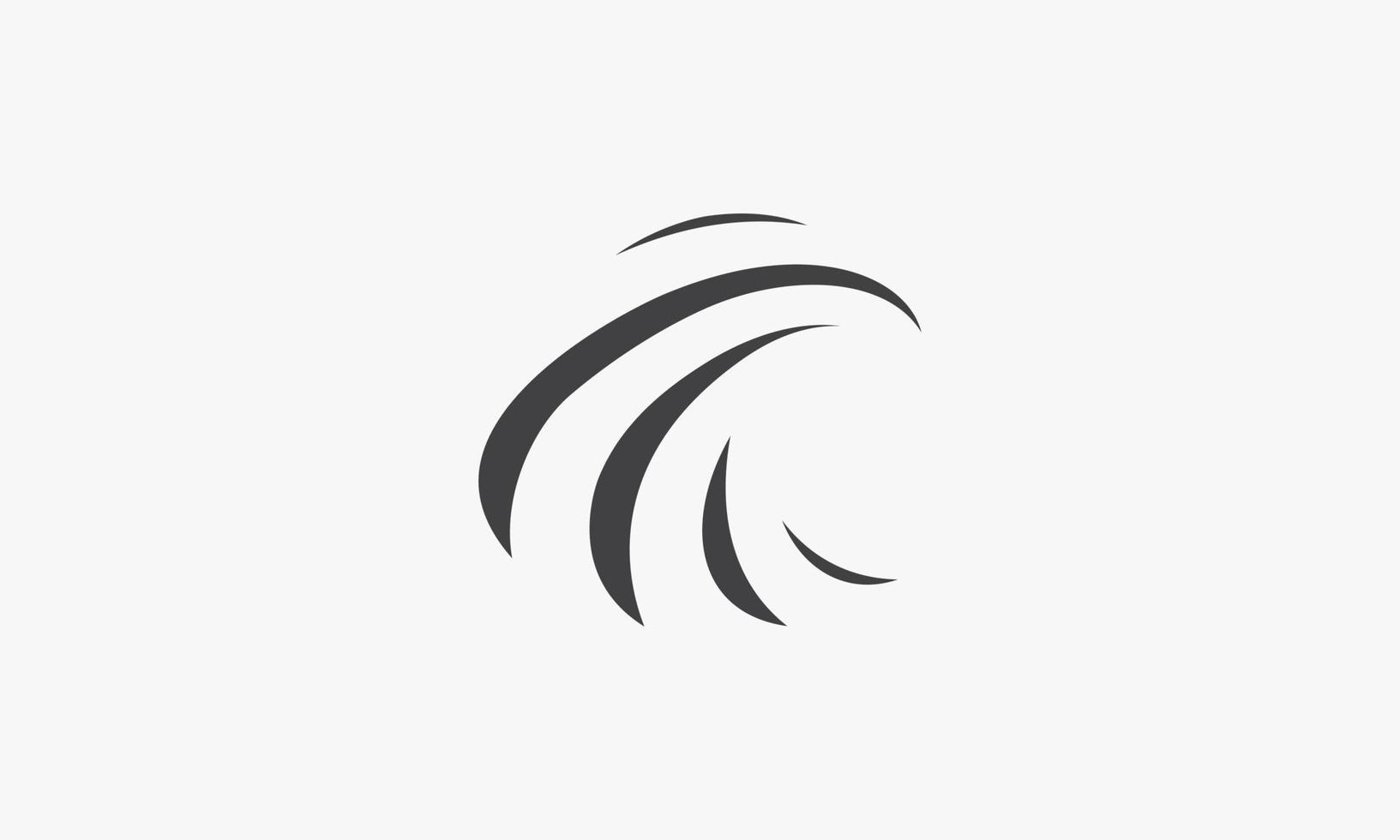 abstract swoosh vector illustration on white background. creative icon.