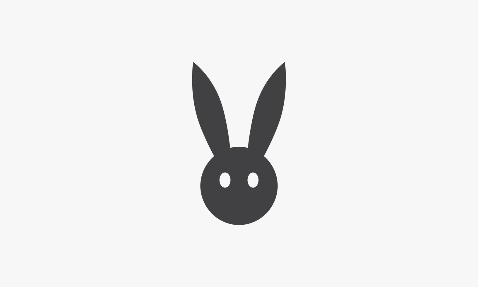 rabbit head icon. vector illustration. isolated on white background.