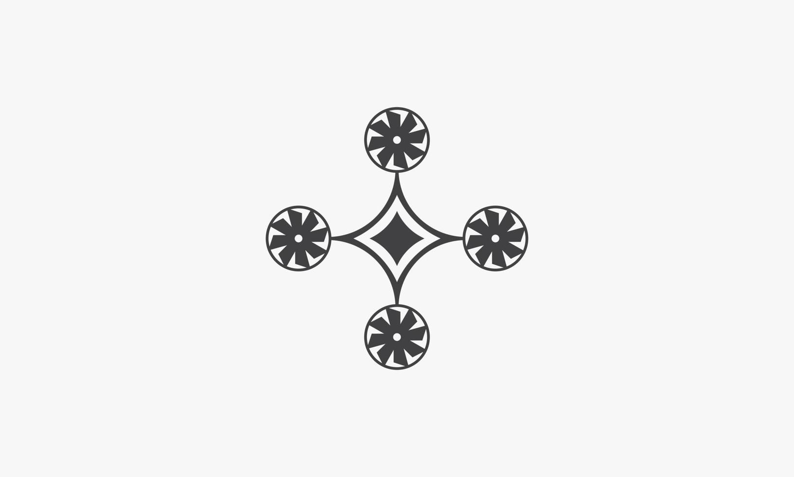 drone icon. isolated on white background. vector illustration.