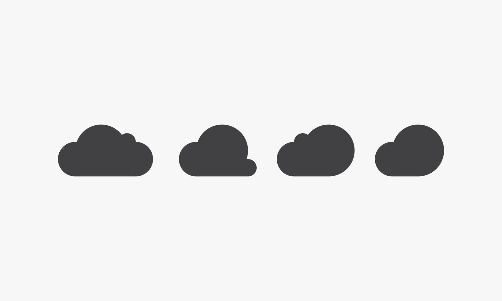 set icon clouds. isolated on white background. vector
