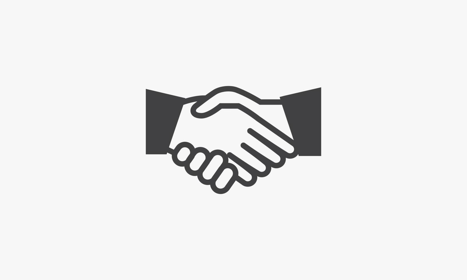 handshake icon vector on white background.