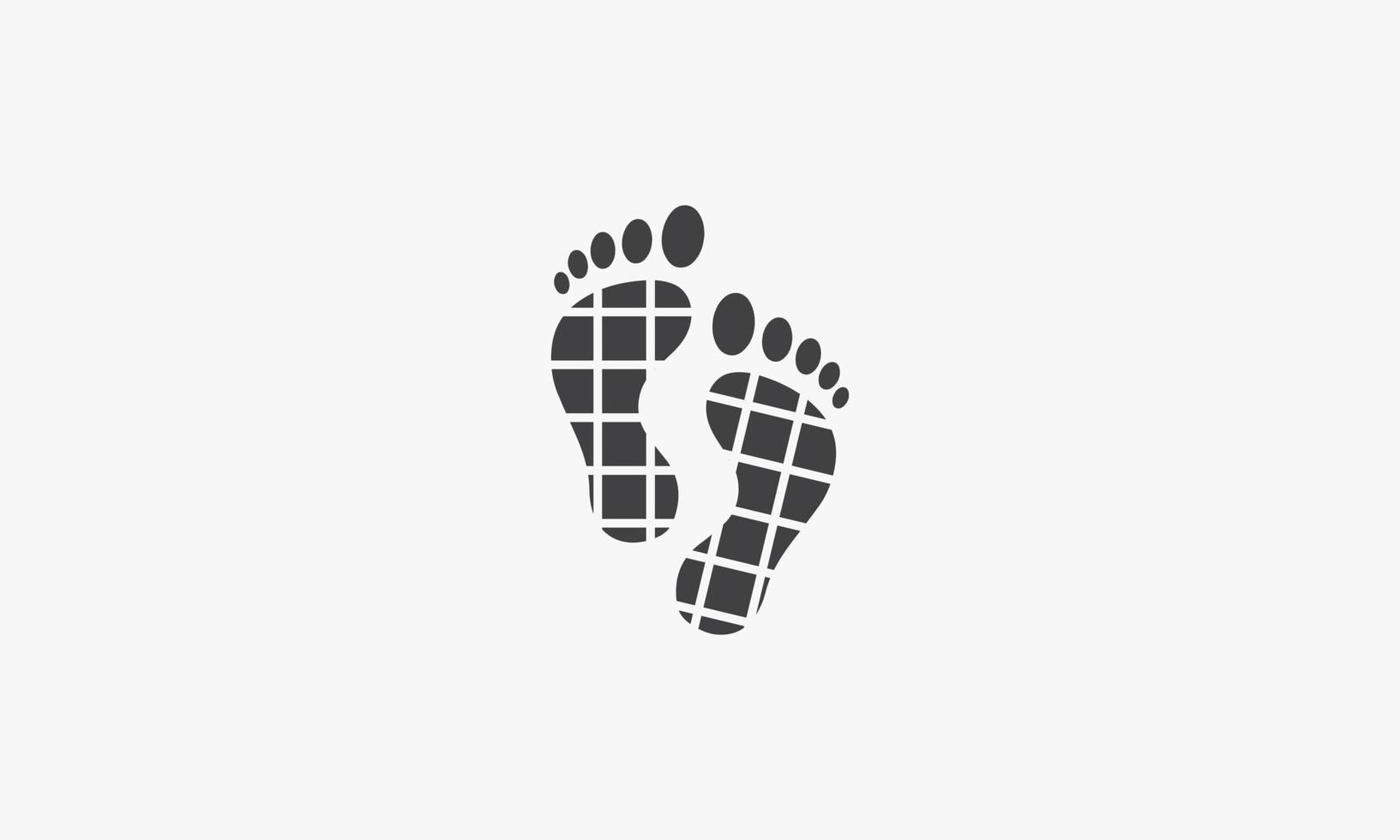 human footprint icon logo design vector. vector