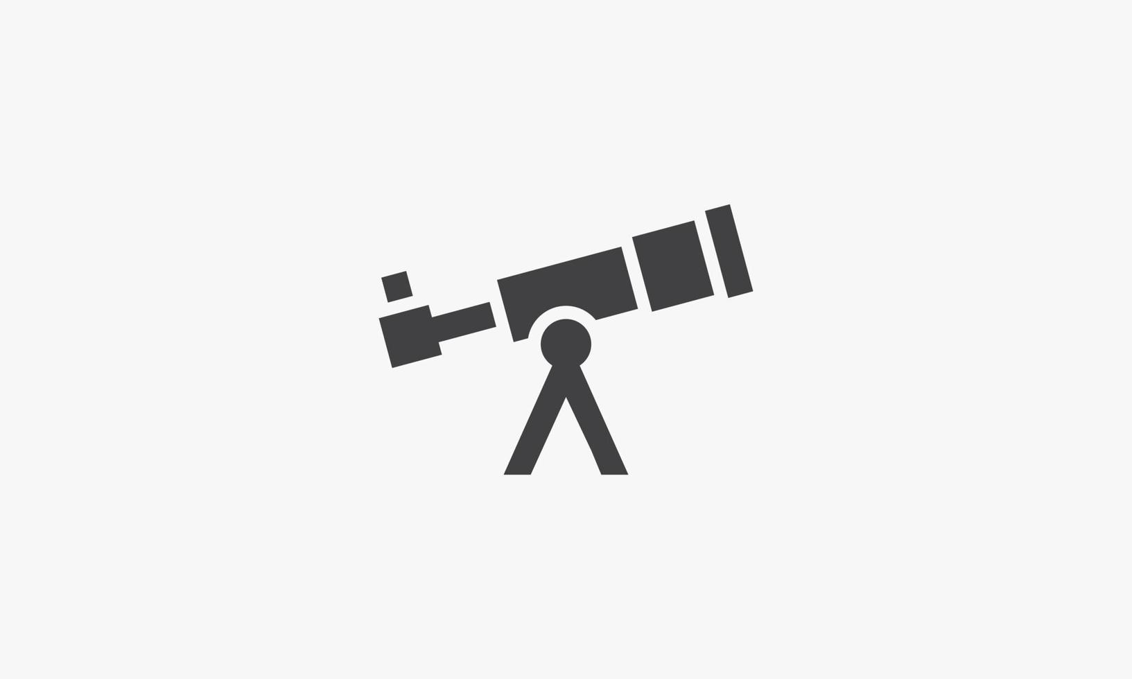 telescope vector illustration on white background. creative icon.