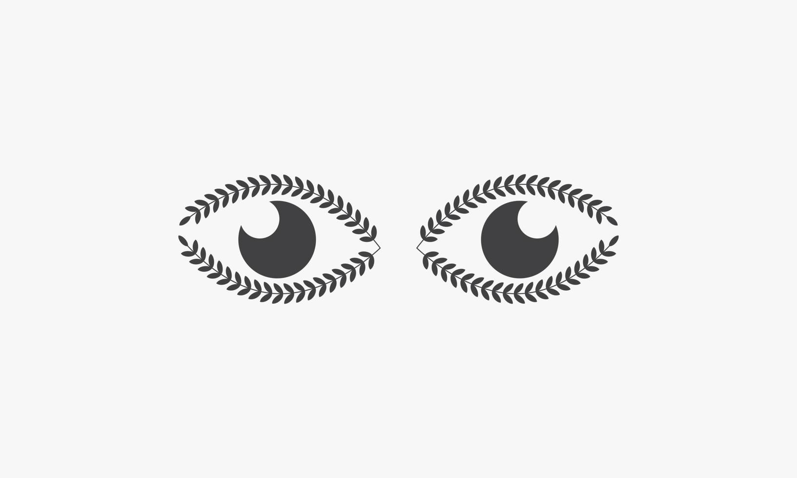 nature eye vector illustration on white background. creative icon.