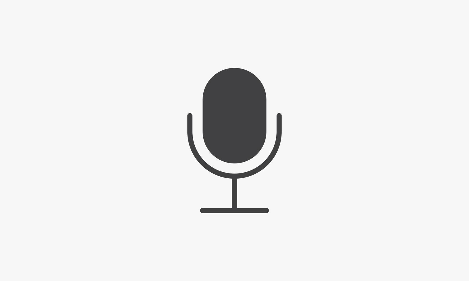 simple mic vector illustration on white background. creative icon.