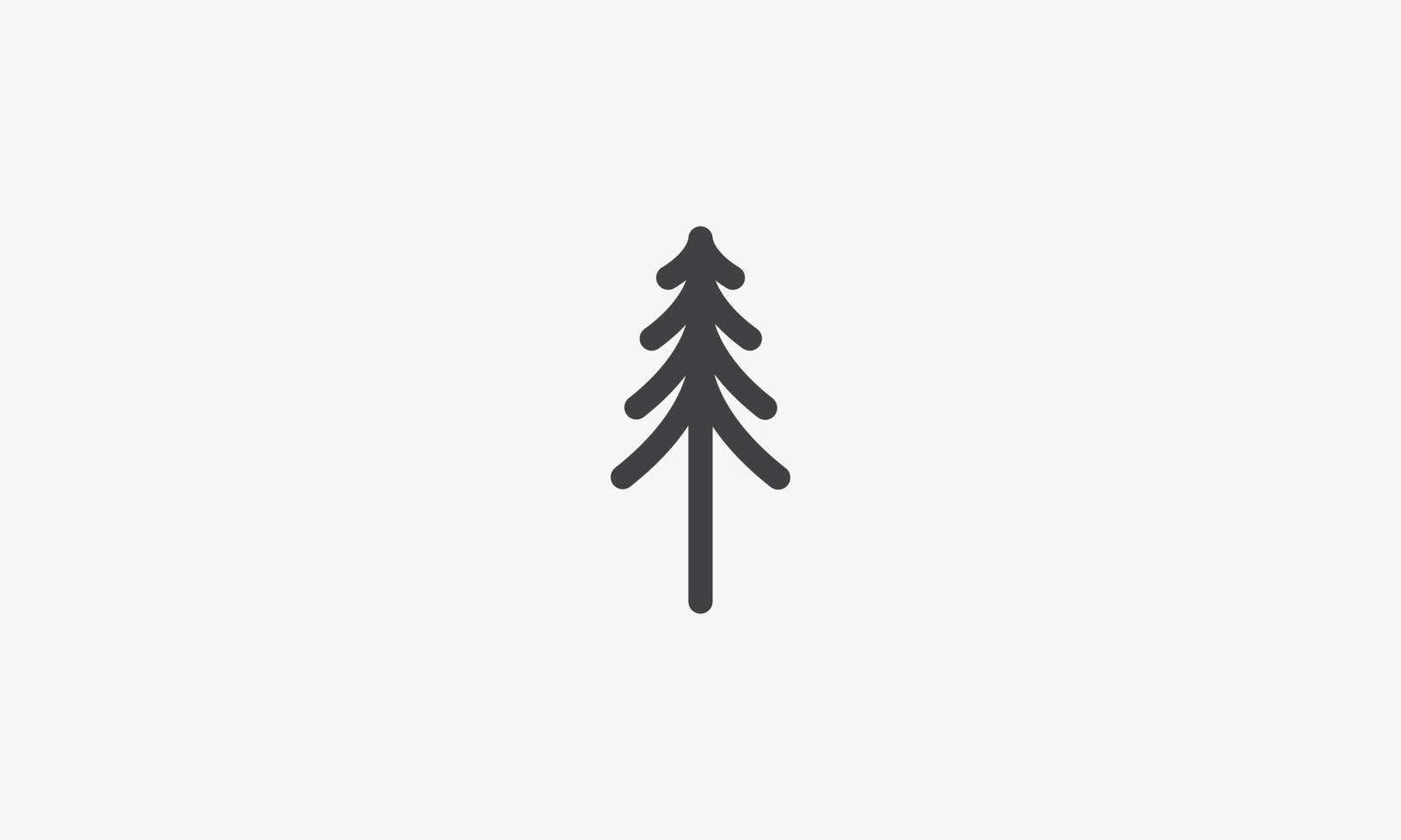 vector de diseño de icono de árbol de pino simple.