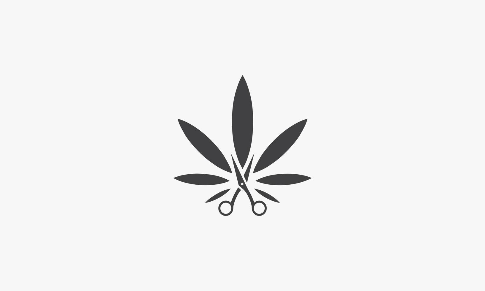 scissor leaf vector illustration on white background. creative icon.