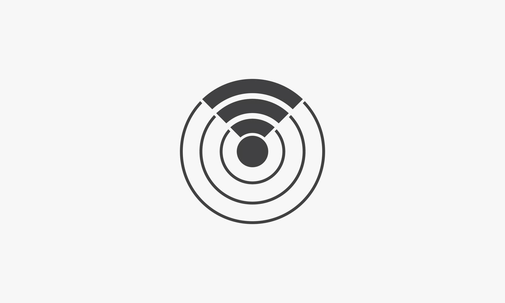 circle wifi vector illustration on white background. creative icon.