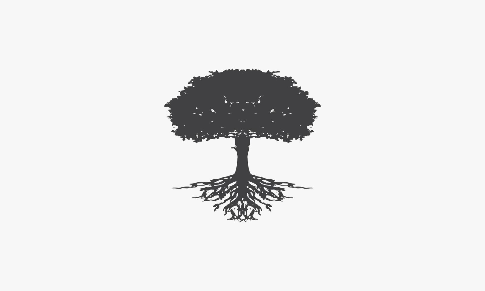 Ilustración de vector de árbol sobre fondo blanco. icono creativo.