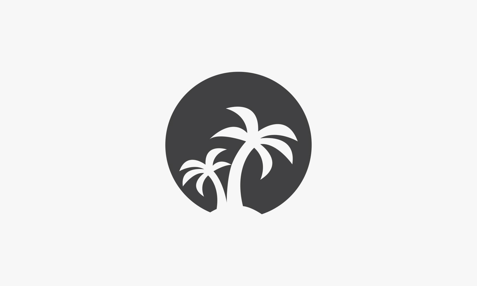 círculo icono palmera. aislado sobre fondo blanco. vector