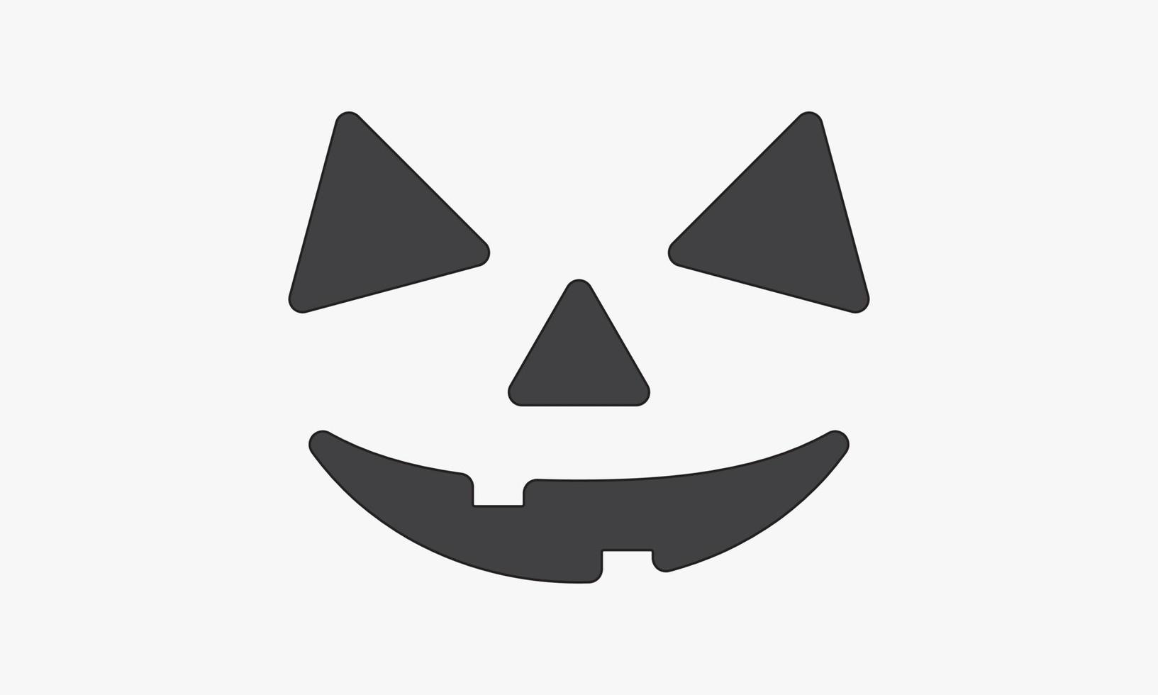 scary face icon halloween isolated on white background. vector
