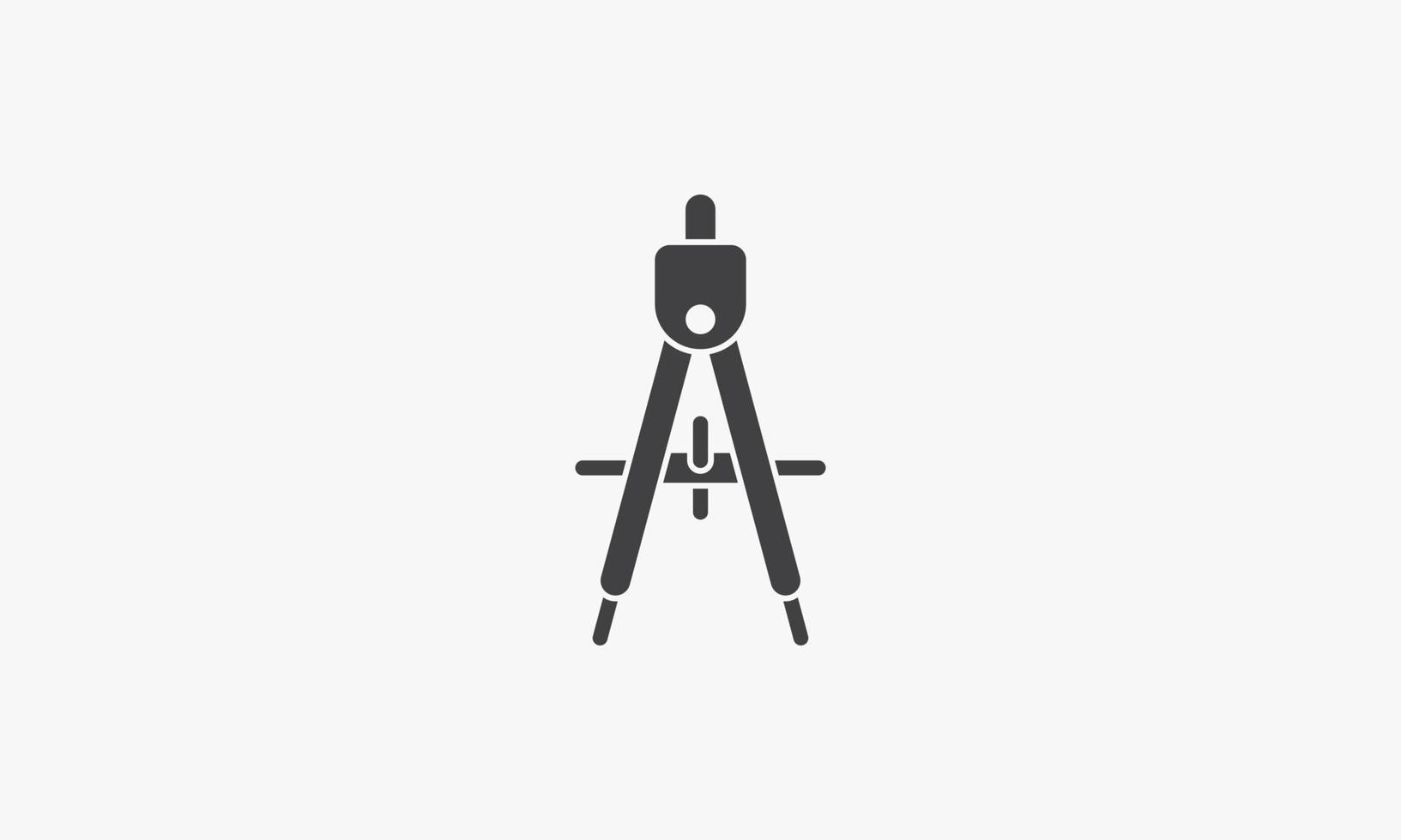 scale compass divider icon. isolated on white background. vector