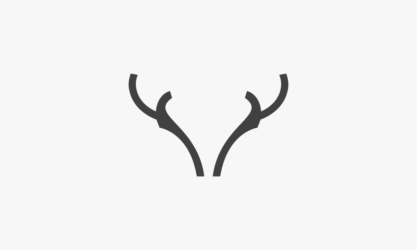 simple antler icon logo concept isolated on white background. vector