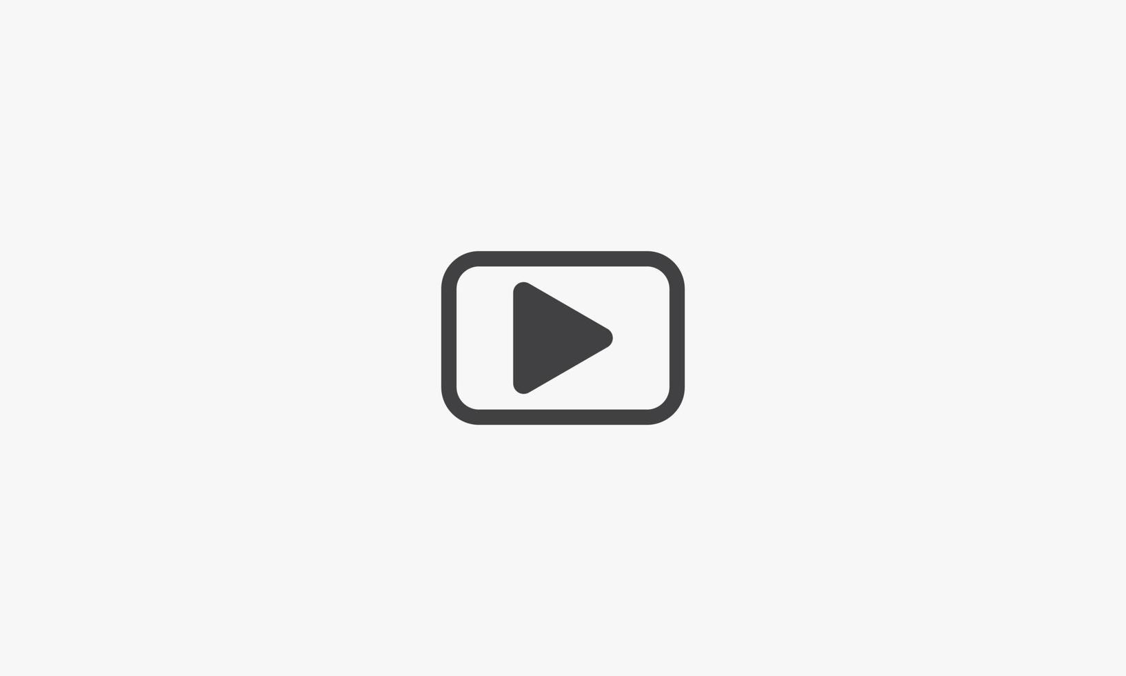 square line play vector illustration on white background. creative icon.