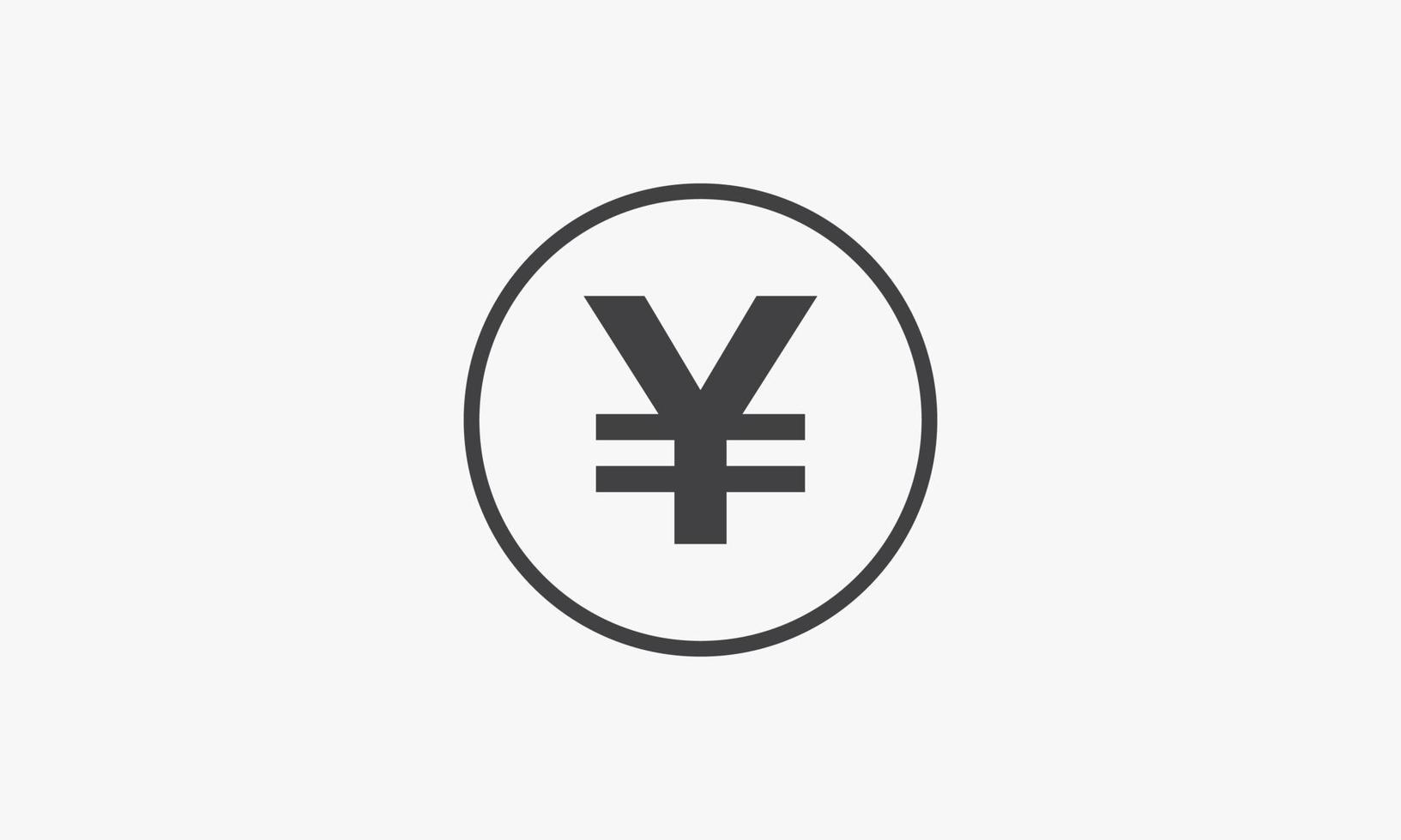 yen yuan currency icon vector illustration. creative icon isolated on white background.