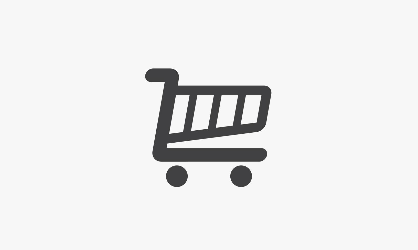 shopping cart icon vector illustration. isolated on white background.