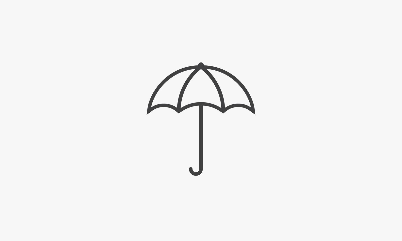 icono de paraguas. aislado sobre fondo blanco. ilustración vectorial. vector