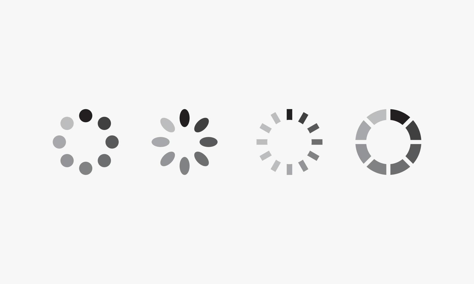 icon set loading waiting buffering refresh. vector illustration.