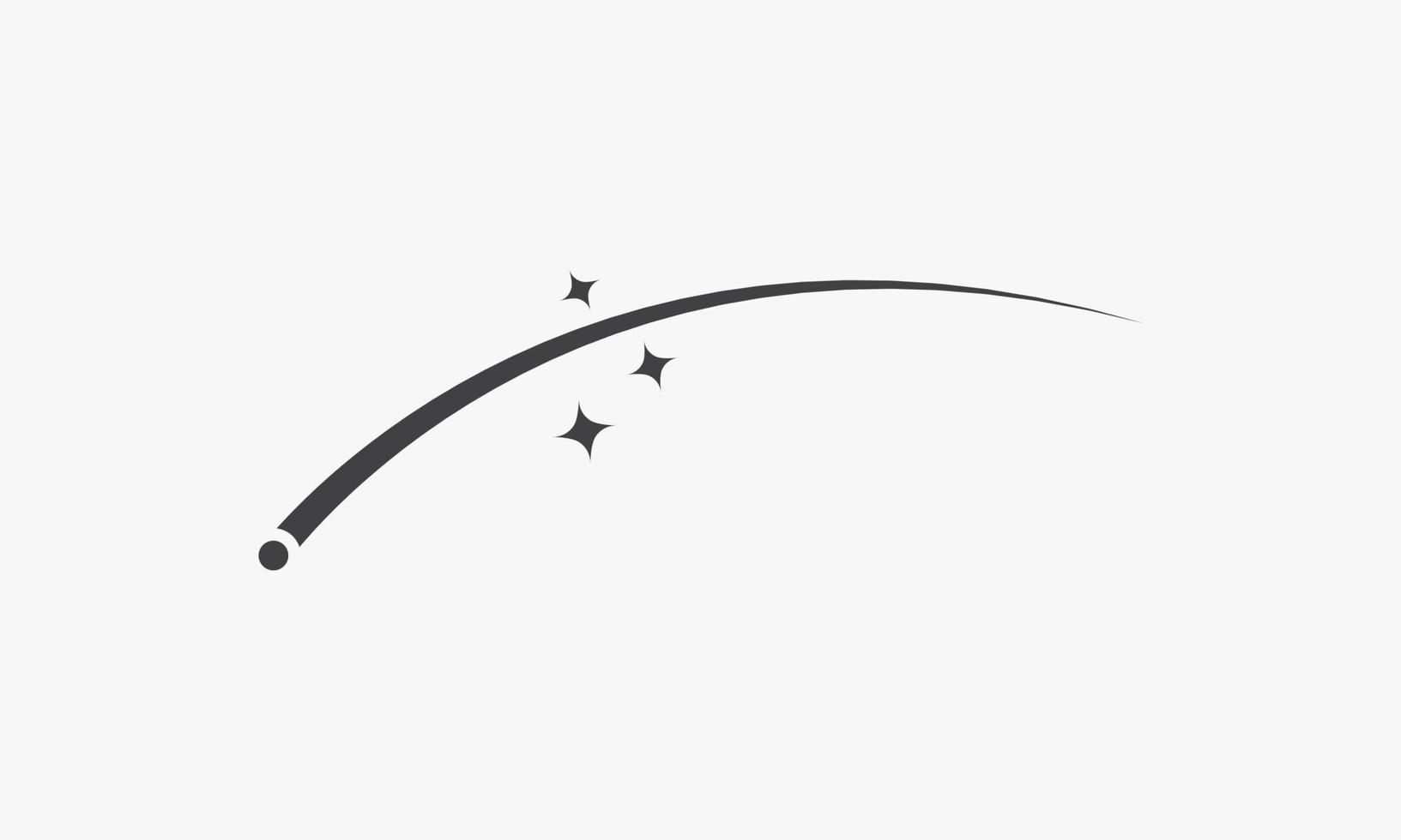 sparkle curve isolated on white background. vector