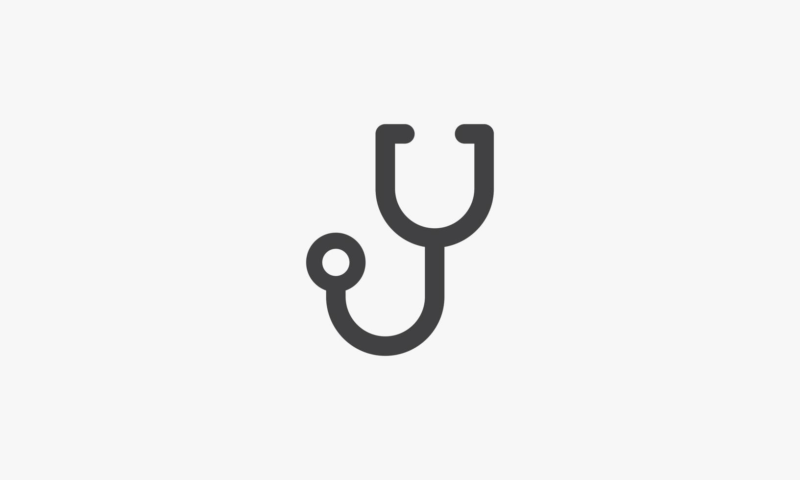 stethoscope vector illustration on white background. creative icon.