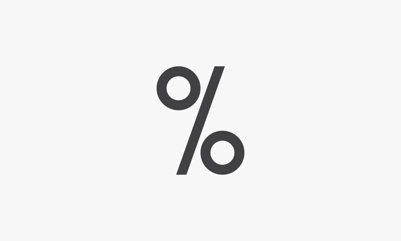 percent icon. isolated on white background. vector illustration.