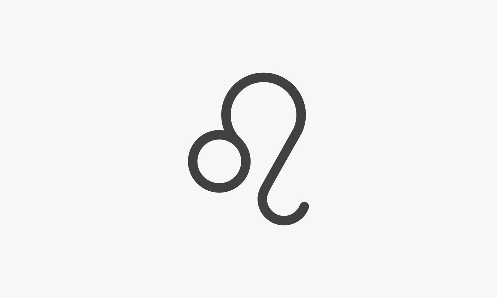 leo horoscope icon. vector illustration. isolated on white background.