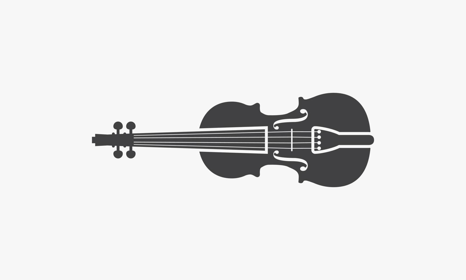violin icon. vector illustration. isolated on white background.