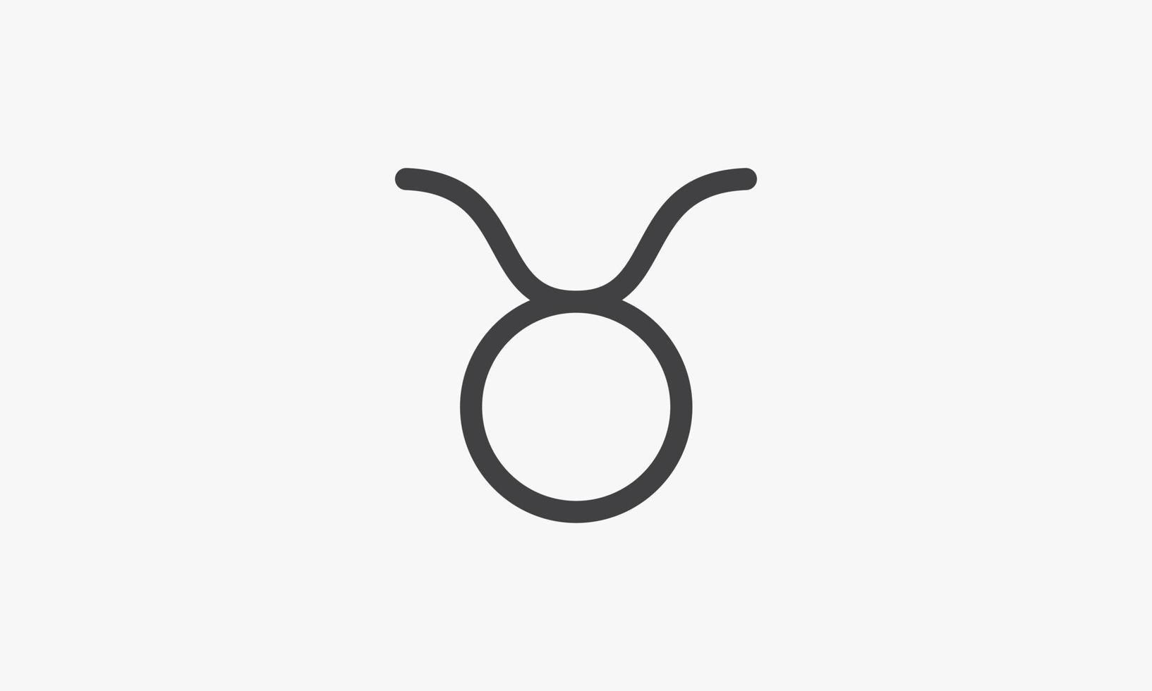 taurus horoscope icon. vector illustration. isolated on white background.