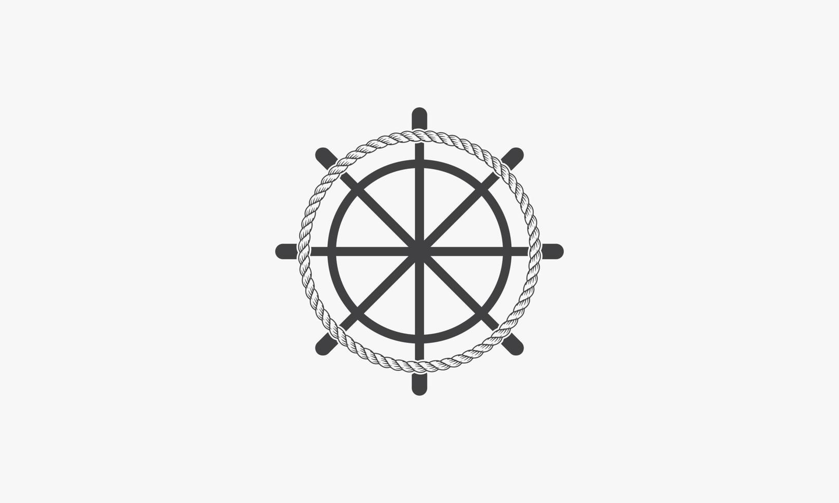 ship wheel vector illustration. creative icon. isolated on white background.