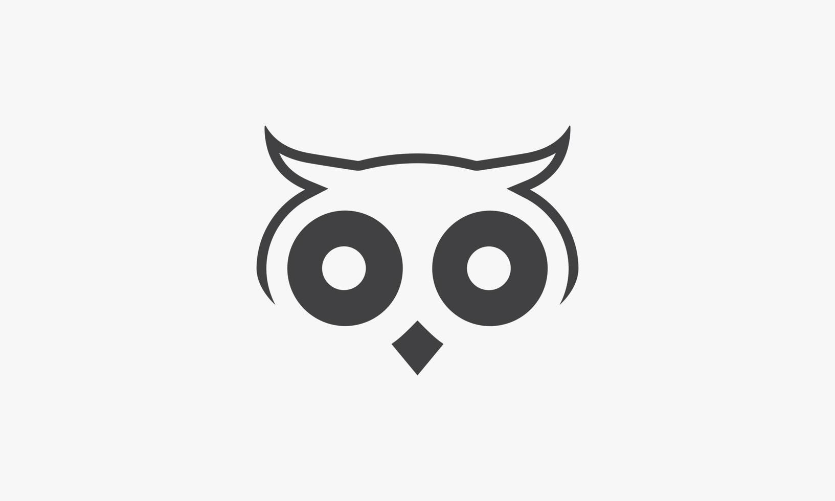 face owl eye icon logo design vector. vector