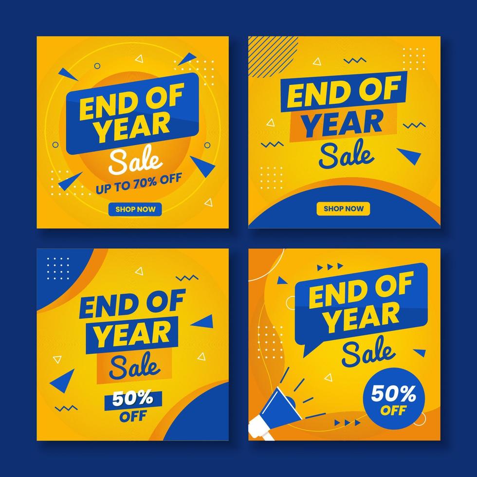 End of Year Sale Social Media Post vector