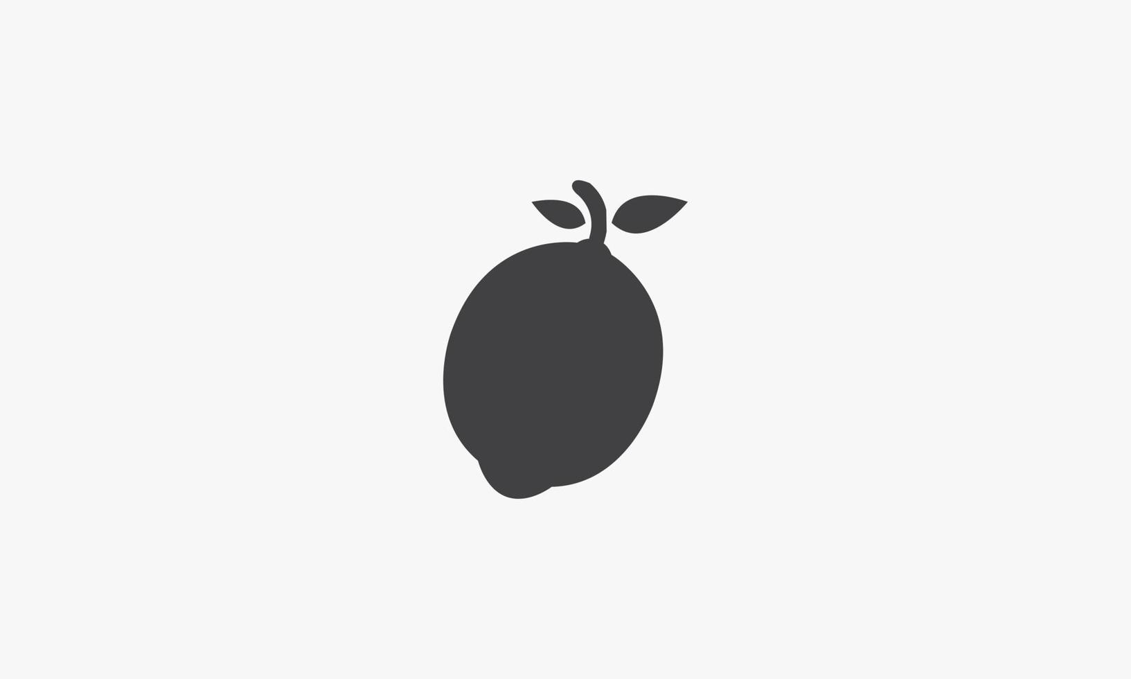 Ilustración de vector de fruta lima sobre fondo blanco. icono creativo.