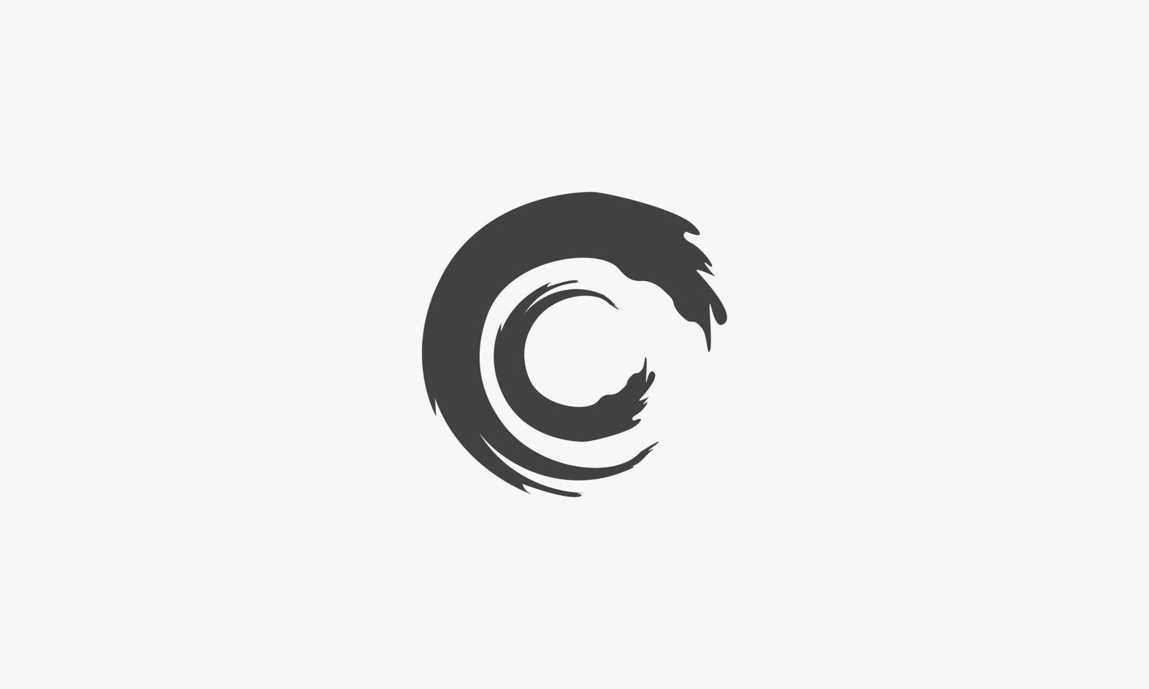 ink watercolor paintbrush vector illustration on white background. creative icon.