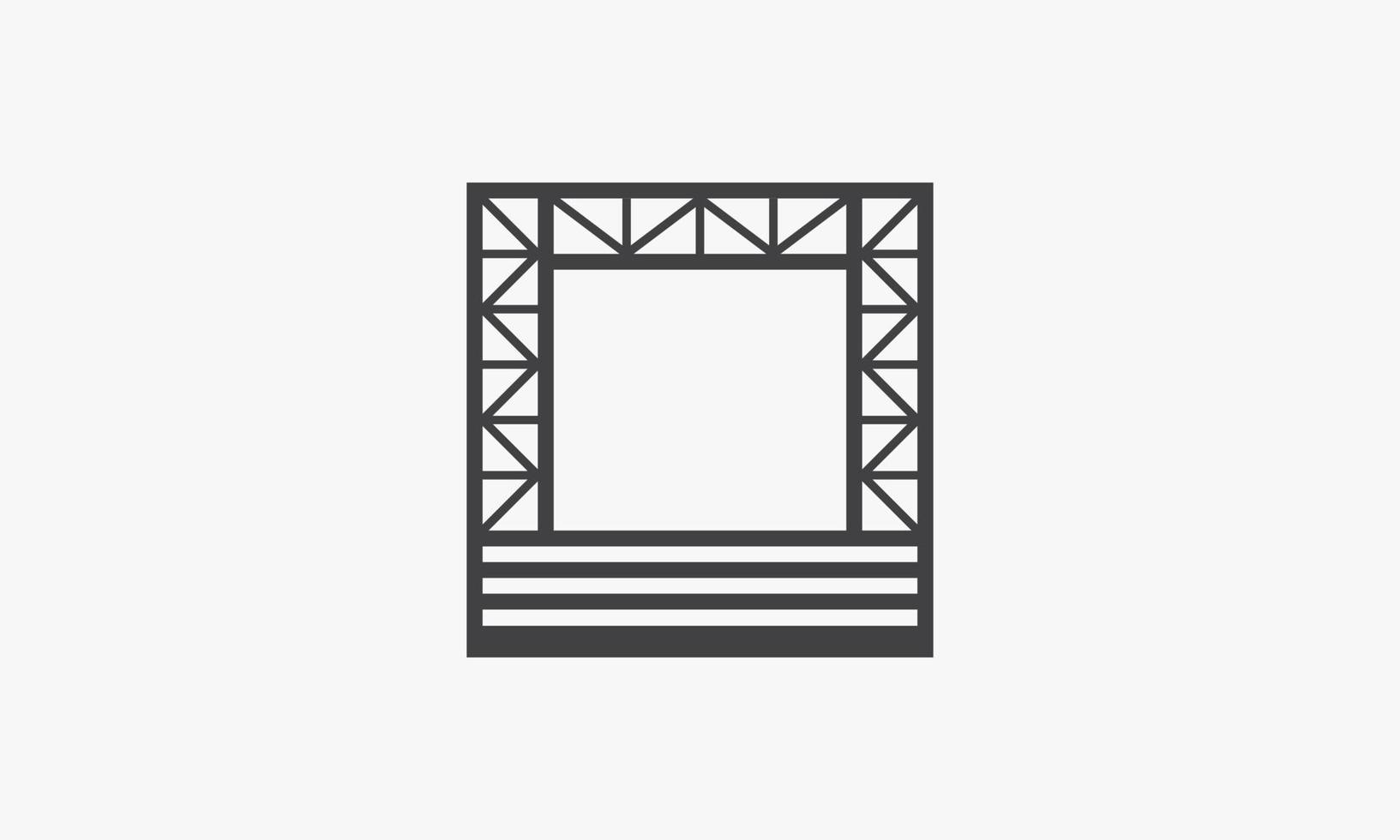 stage icon. isolated on white background. vector illustration.
