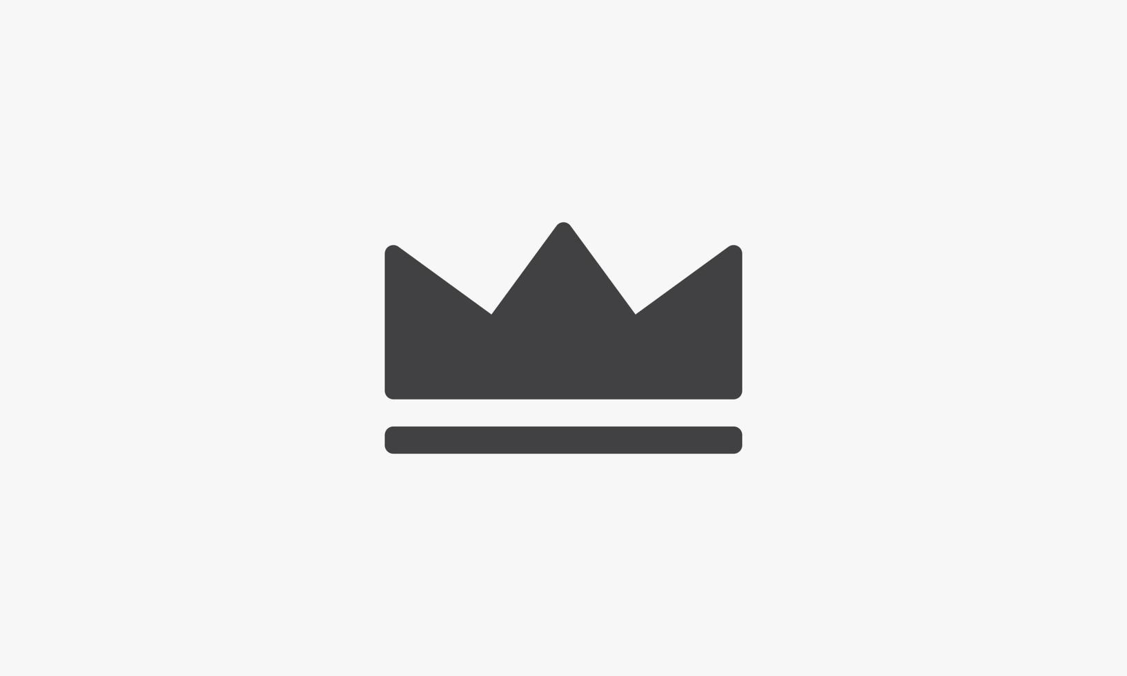 simple crown icon. isolated on white background. vector