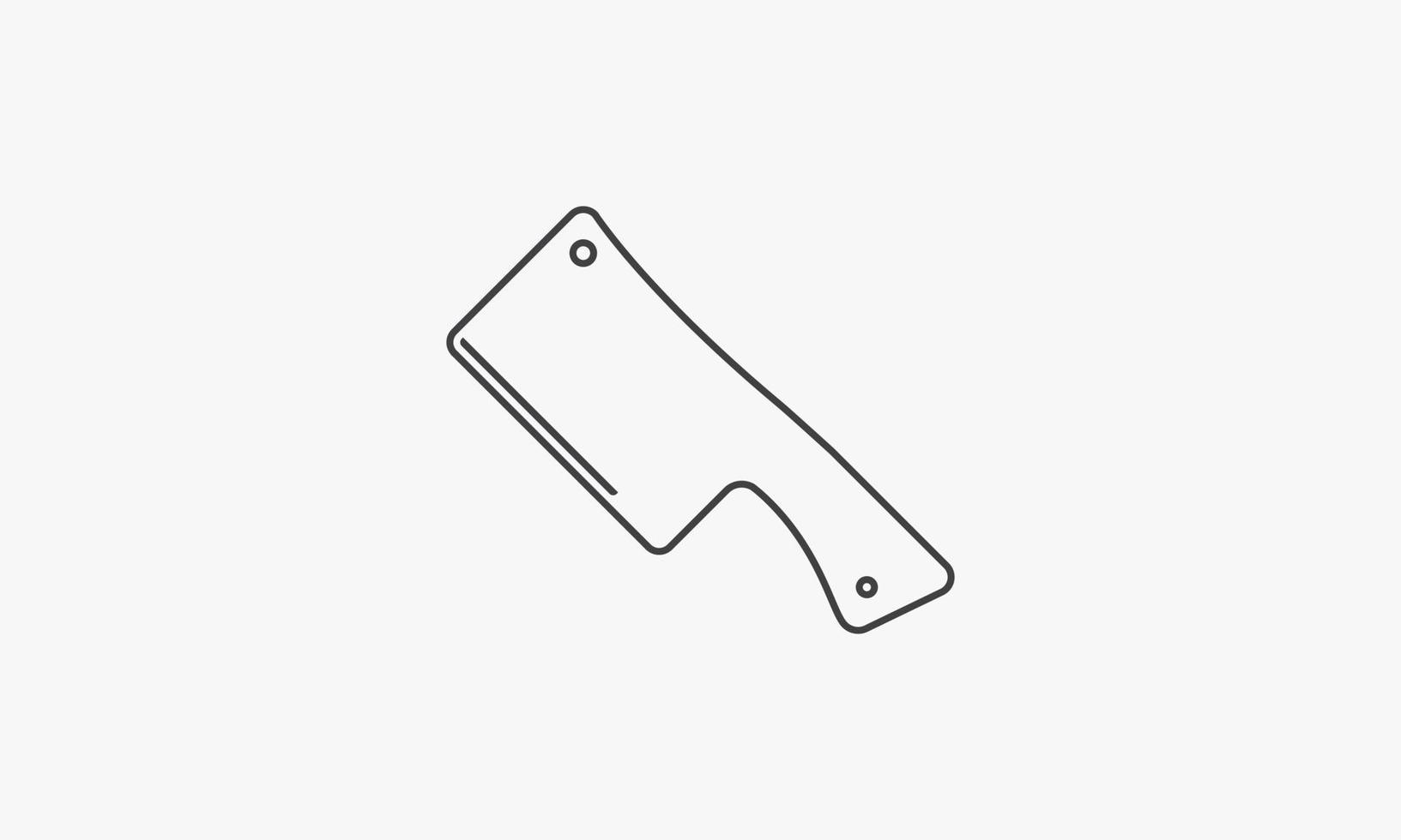 line icon cleaver on white background. vector