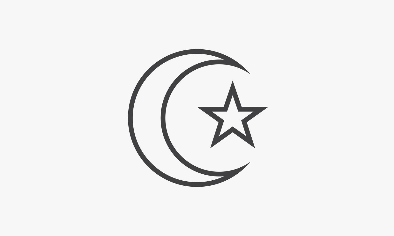 icono de línea símbolo islámico aislado sobre fondo blanco. vector