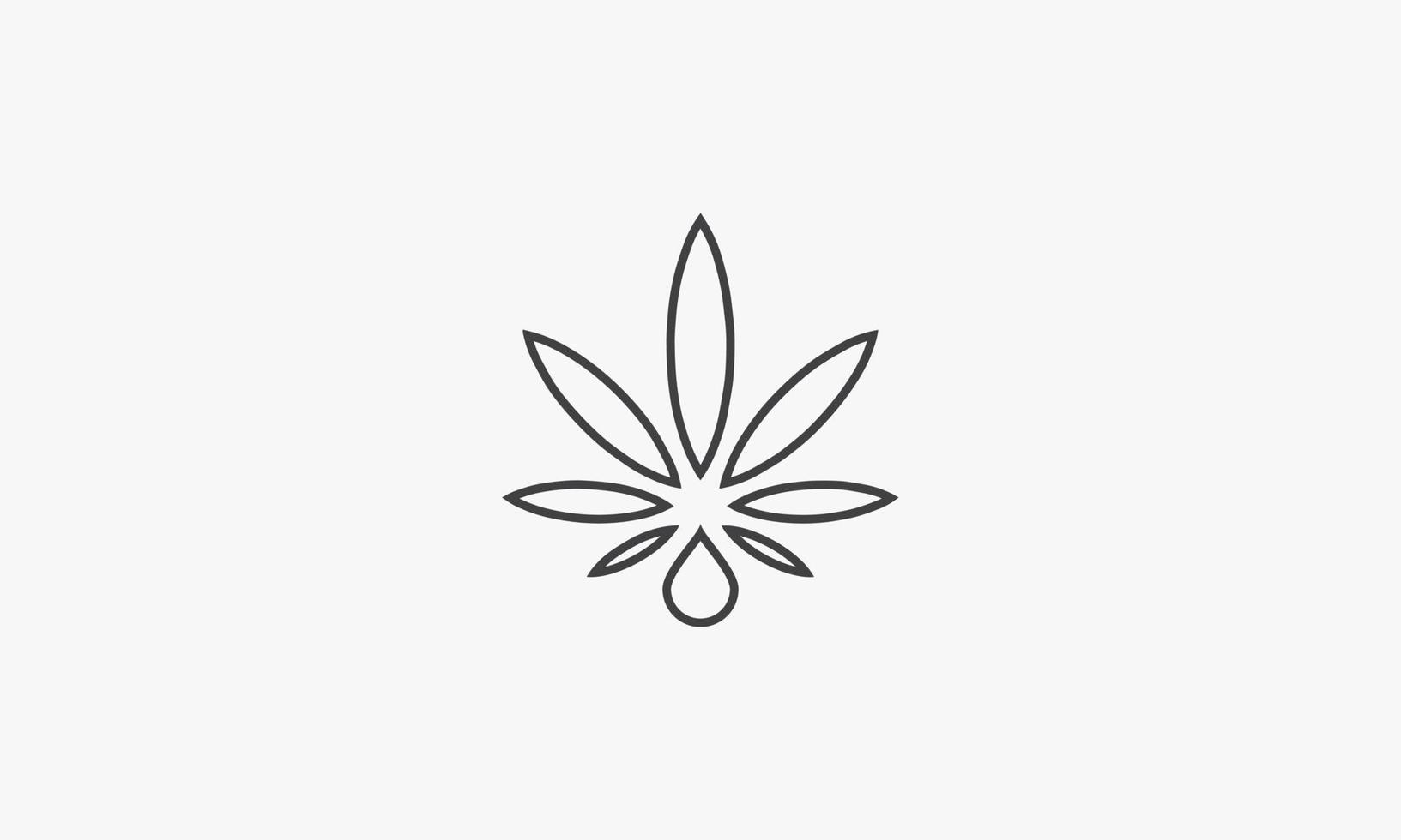 línea icono aceite cannabis aislado sobre fondo blanco. vector