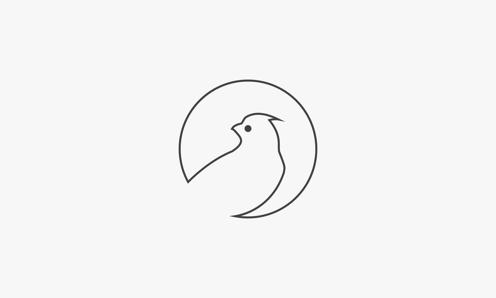 circle line cardinal on white background. vector