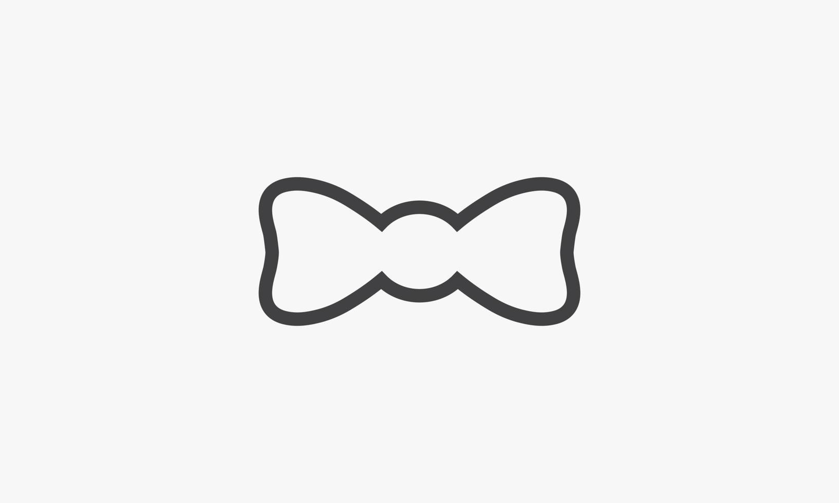 line icon bowtie isolated on white background. vector
