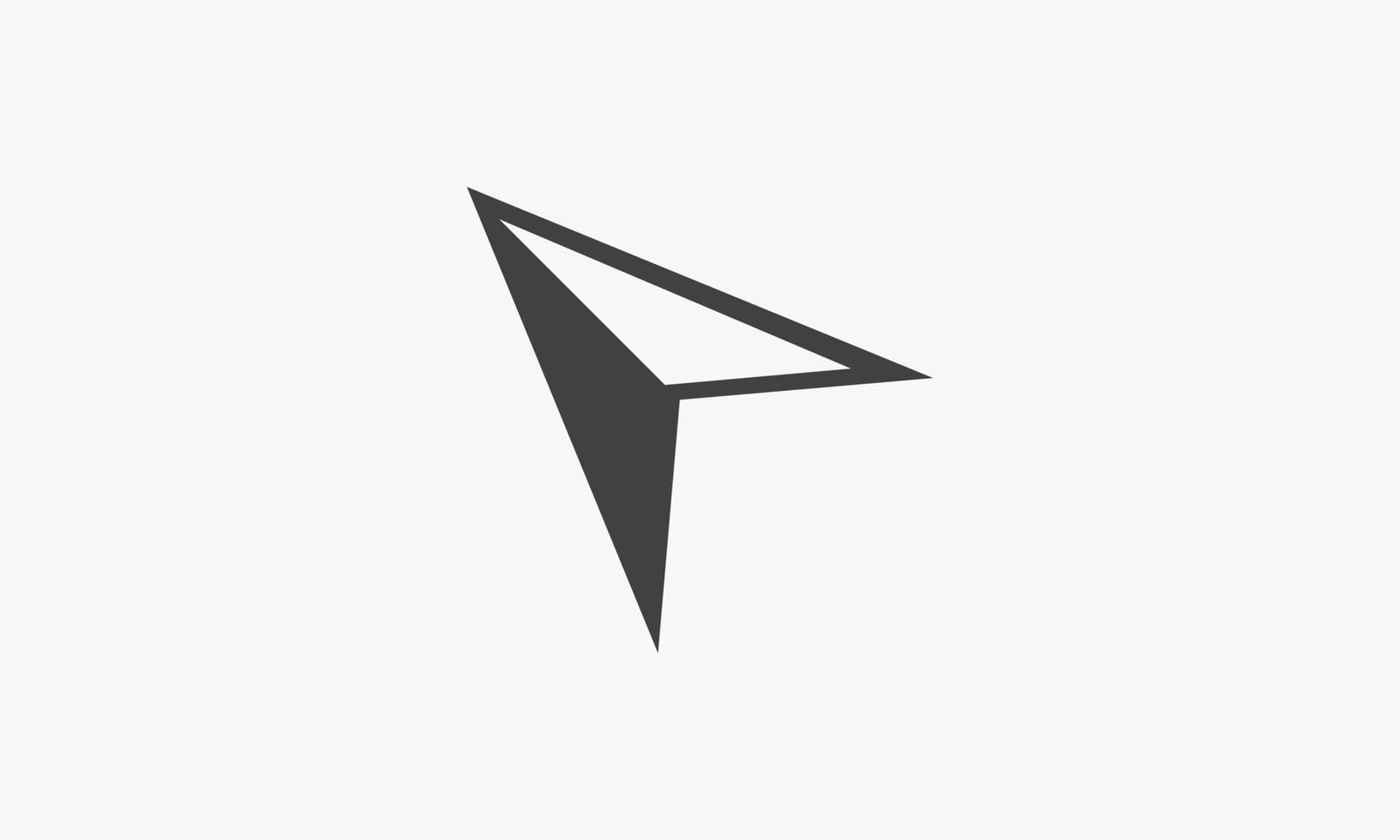 arrow compass icon on white background. vector