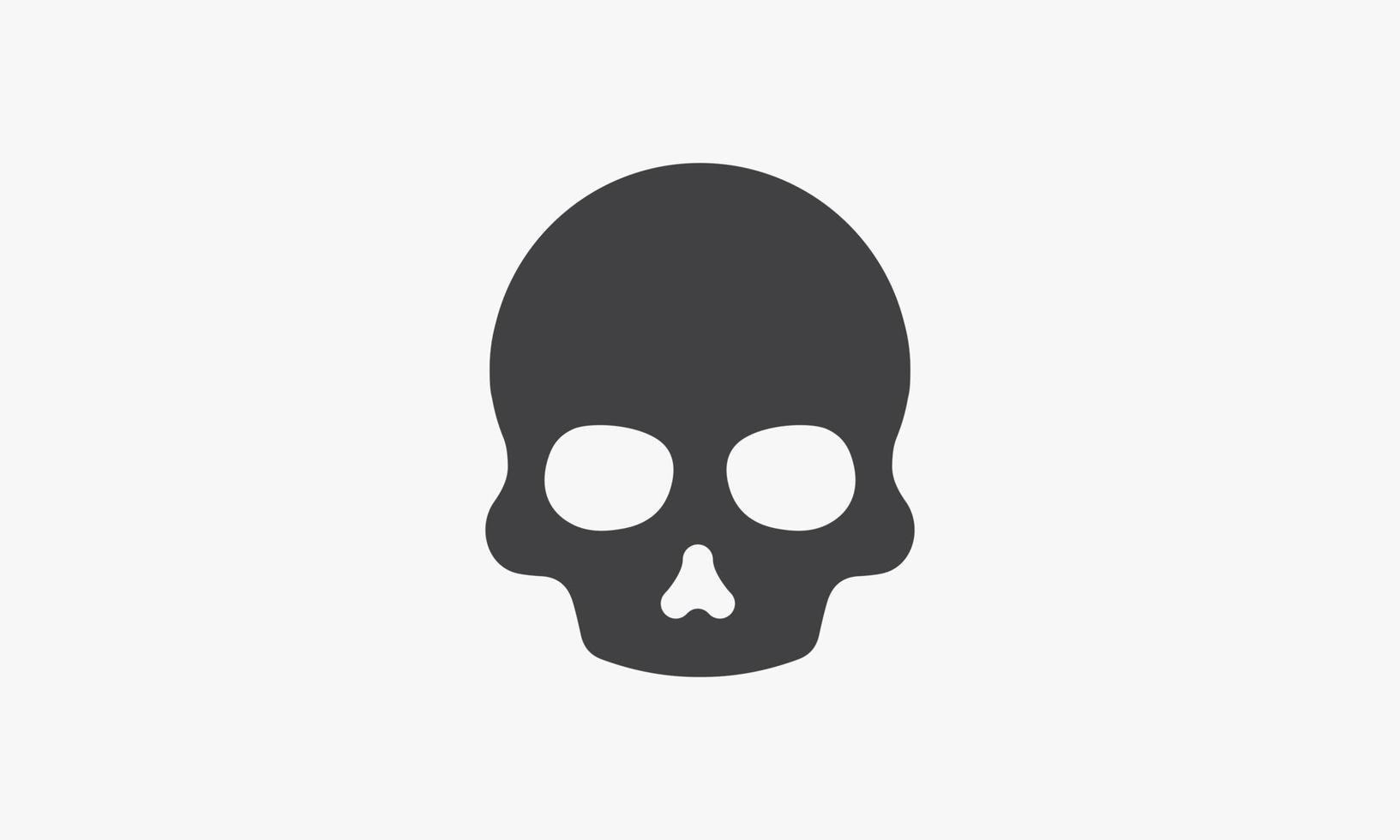 skull icon. vector illustration. isolated on white background.