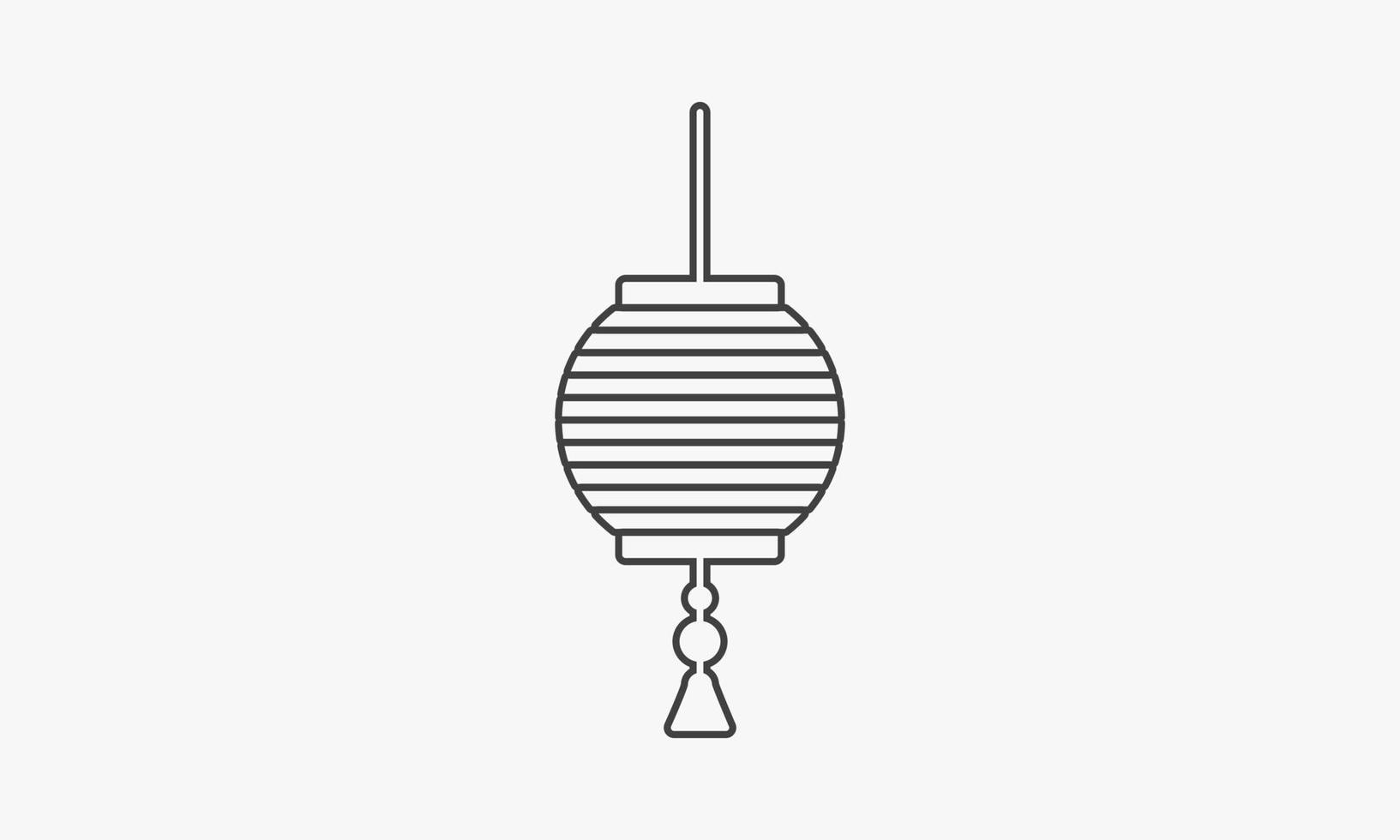 line icon lantern isolated on white background. vector