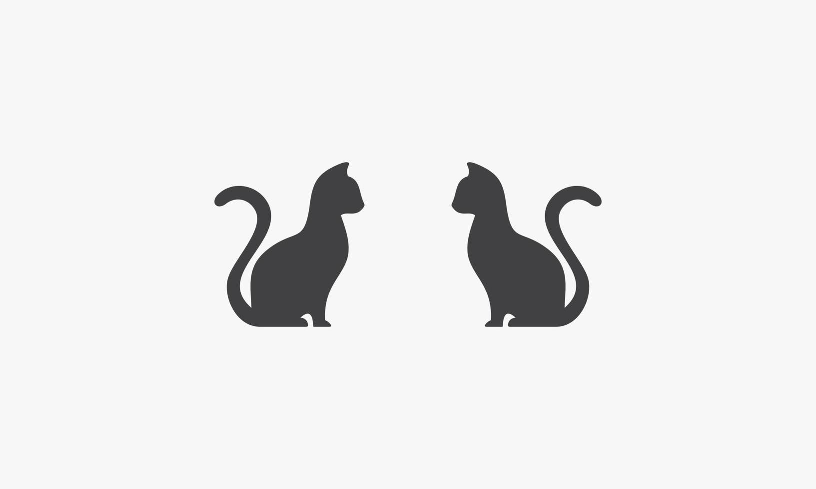 Two cats icon symbol Royalty Free Vector Image